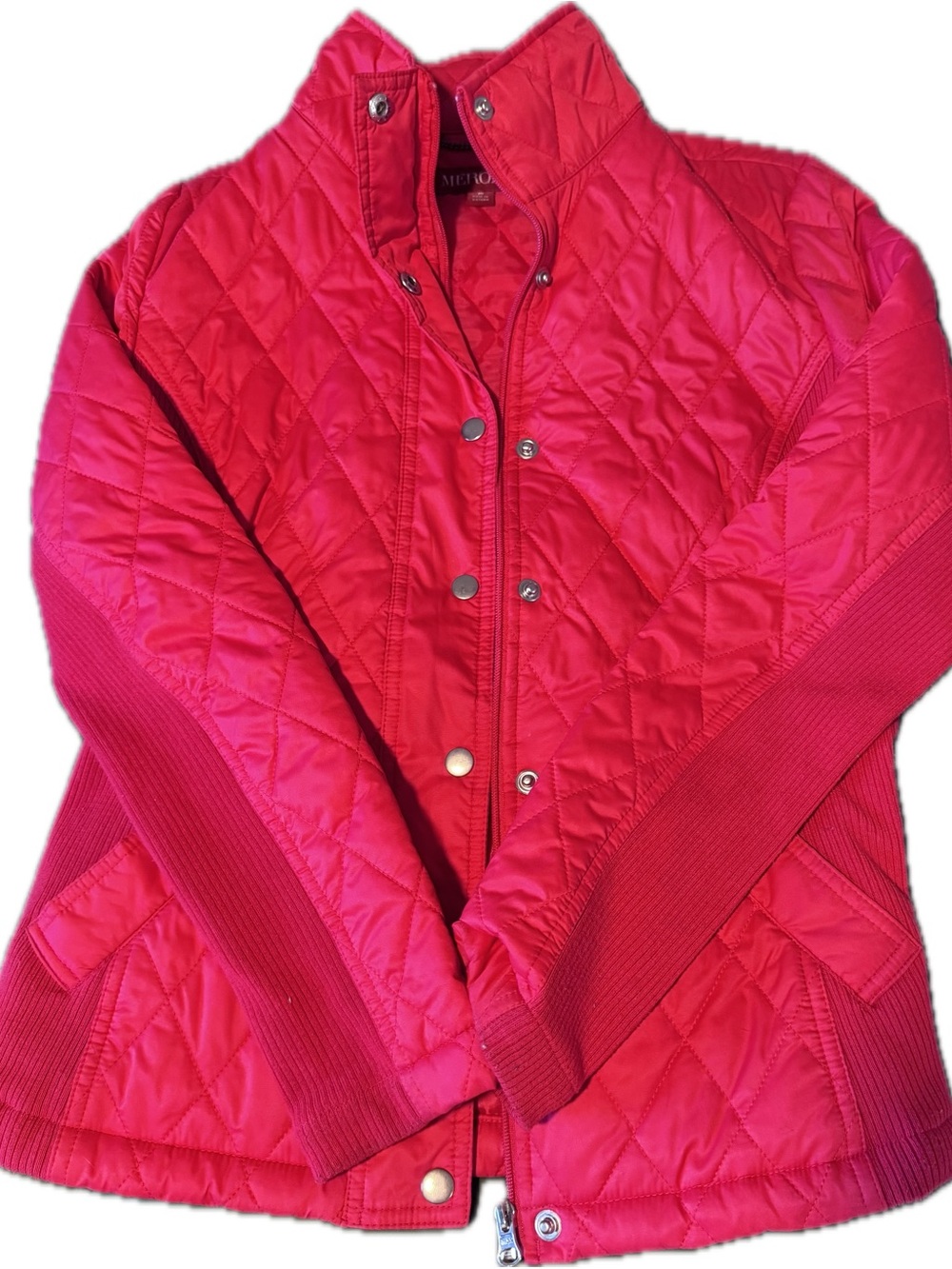 Merona Hot Pink Quilted Puffer Jacket